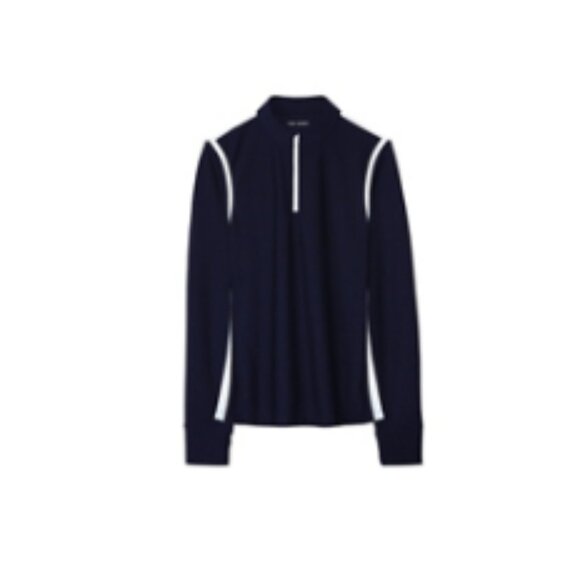 Tory Sport Reflective-Stripe Quarter-Zip Pullover Color: Tory Navy Size: XL - Picture 1 of 4